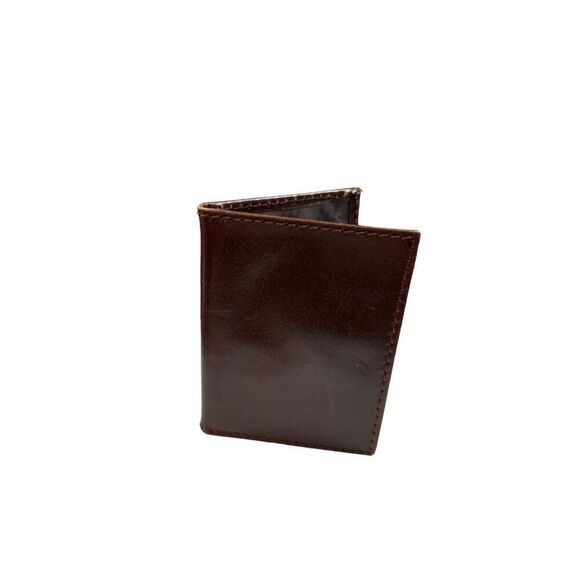 Vintage Brown faux Leather Bi-Fold Wallet - Picture 1 of 8
